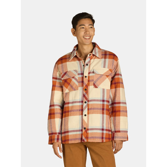 George Men's & Big Men's Fleece Lined Flannel Shirt Jacket, Sizes S-3XL